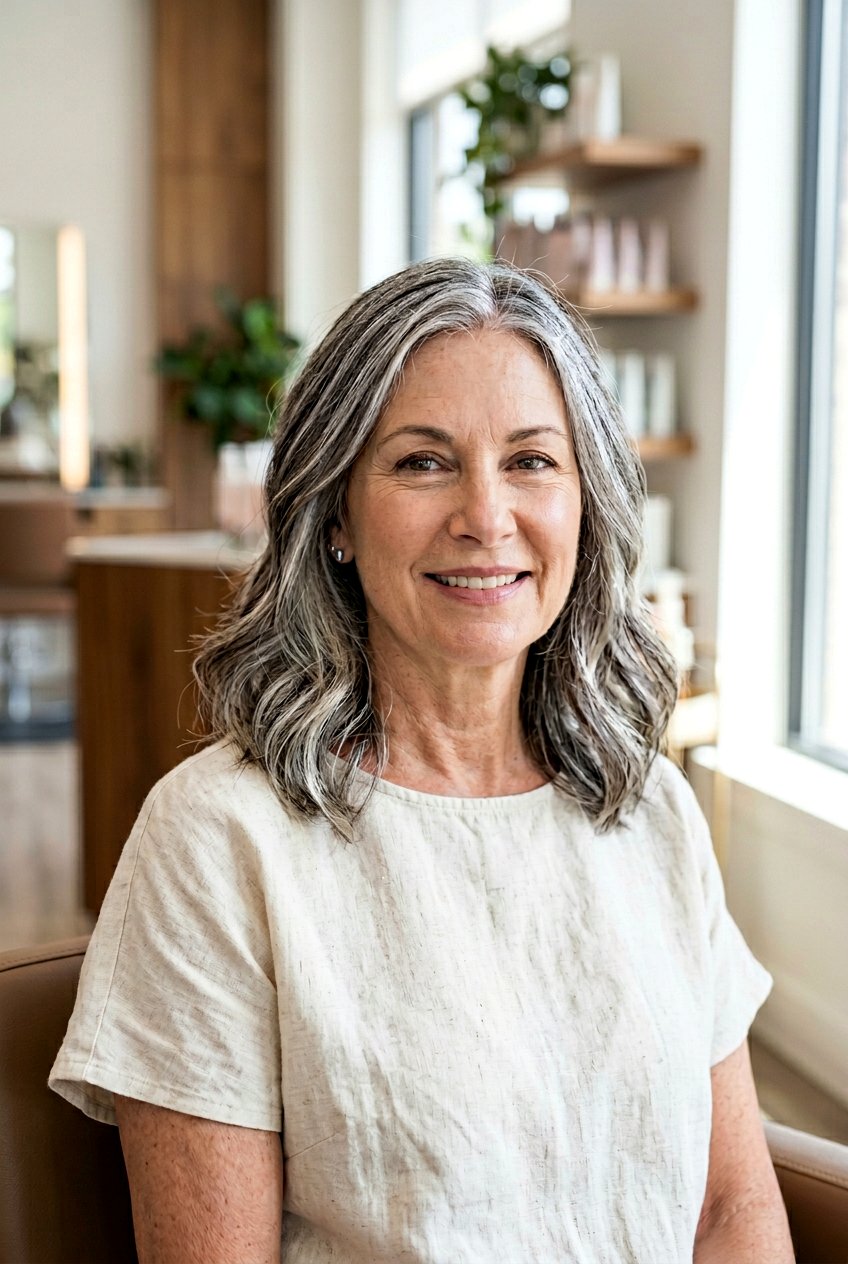 Babylights For Gray Blending - 20 balayage for women with naturally gray hair - 20 balayage for women with naturally gray hair