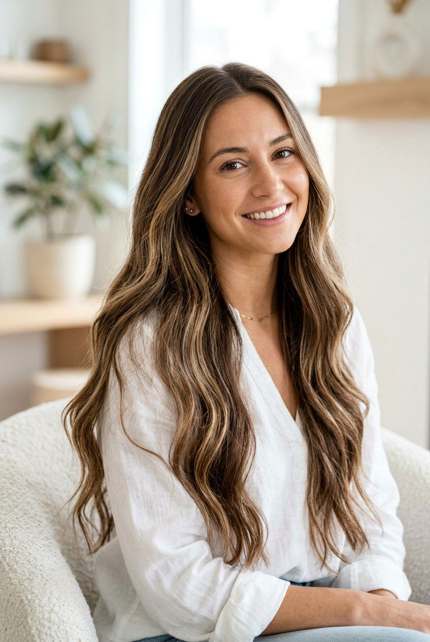 Babylights on Brown Hair - 20 full highlights on brown hair - 20 full highlights on brown hair