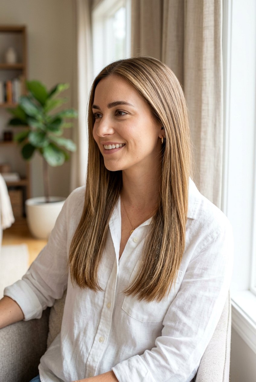 Babylights on Light Brown Hair - 20 soft brunette highlights - 20 soft brunette highlights