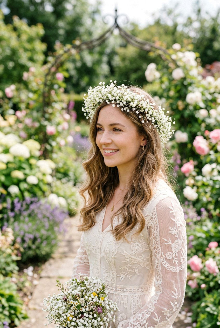 Babys Breath Flower Crown Hair - 20 flower crown hairstyles - 20 flower crown hairstyles