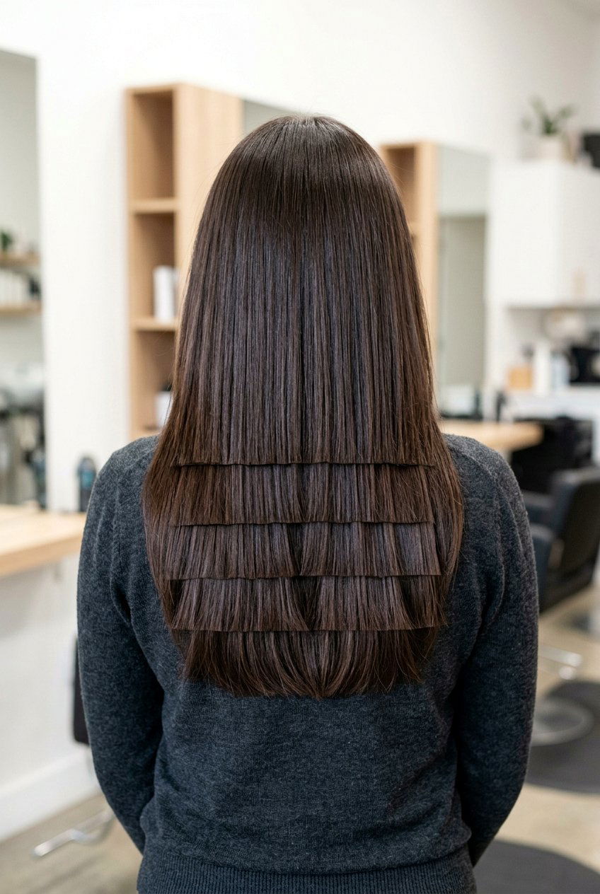 Back step cut long hair - 20 step cut for long hair - 20 step cut for long hair