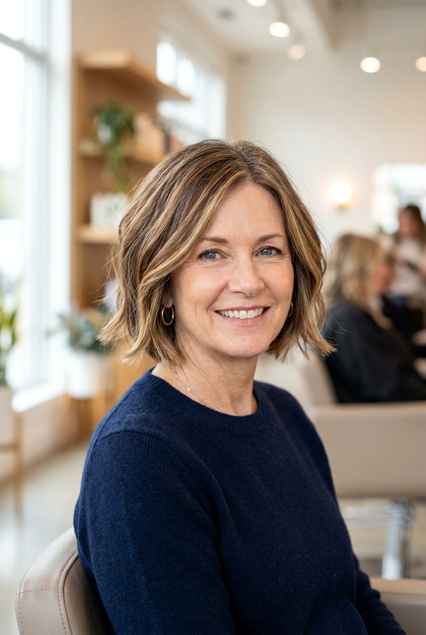 Balayage Bob - 20 rejuvenating hairstyles for women over 50 - 20 rejuvenating hairstyles for women over 50