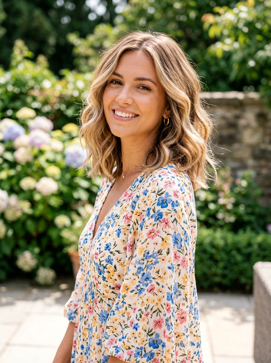 Balayage Wavy Lob Haircut - 20 wavy lob haircut for older women - 20 wavy lob haircut for older women