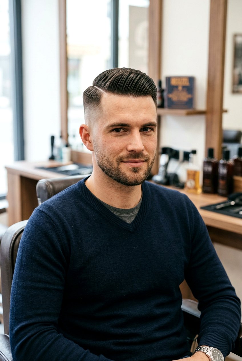 Bald Fade Side Part - 20 men polished side part haircut - 20 men polished side part haircut