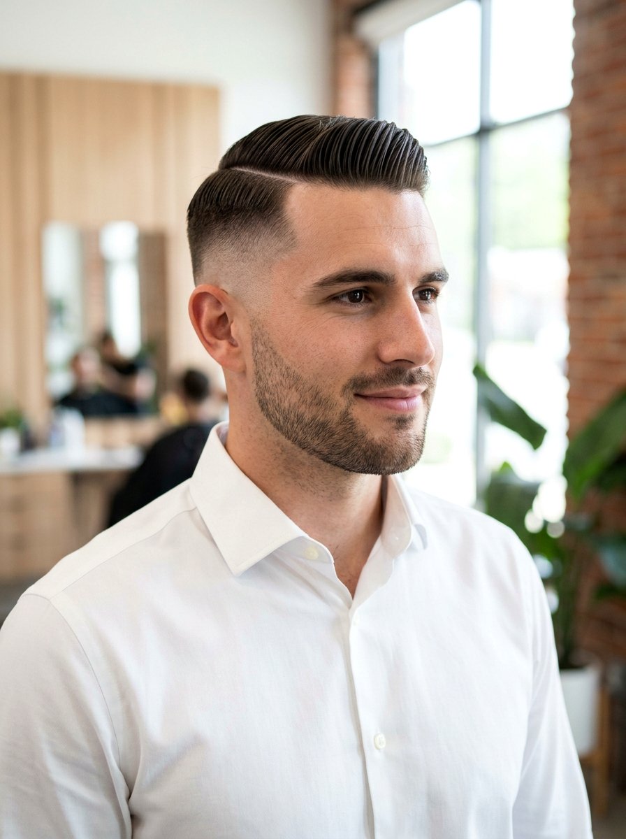 Bald Fade Side Part Men - 20 side part for professional men - 20 side part for professional men