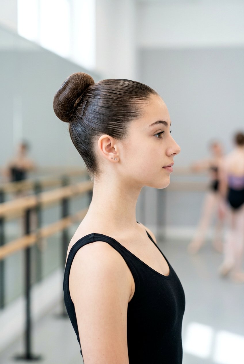 Ballerina Bun - 20 quick bun hairstyle for teenage girls - 20 quick bun hairstyle for teenage girls