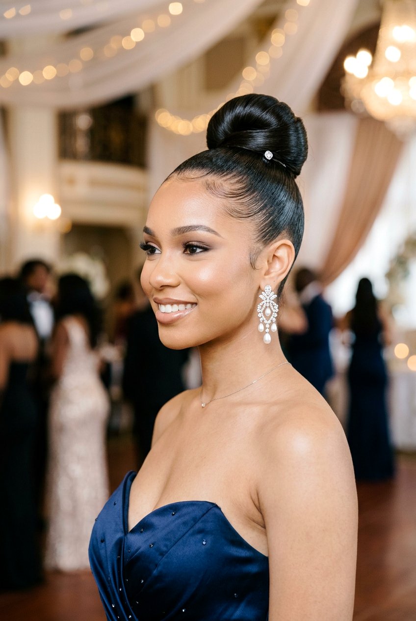 Ballerina Bun Prom Hairstyle - 20 prom hairstyles for long hair - 20 prom hairstyles for long hair