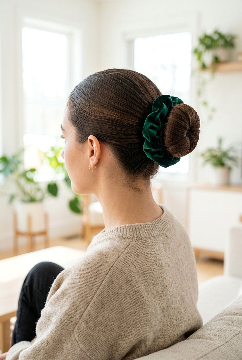 Ballerina Bun With Scrunchie - 20 ballerina bun hairstyle - 20 ballerina bun hairstyle