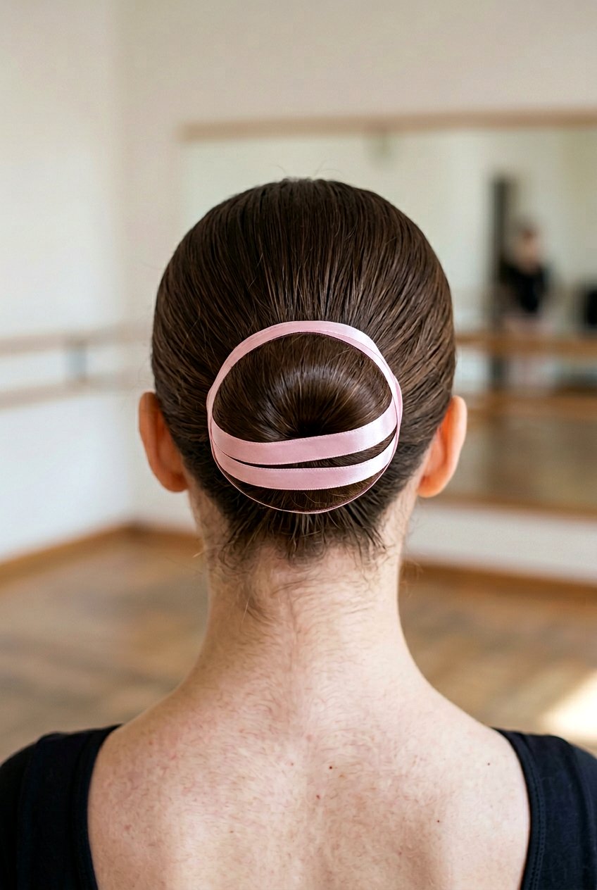 Ballerina Bun With Wrapped Ribbon - 20 coquette bow bun hairstyle - 20 coquette bow bun hairstyle