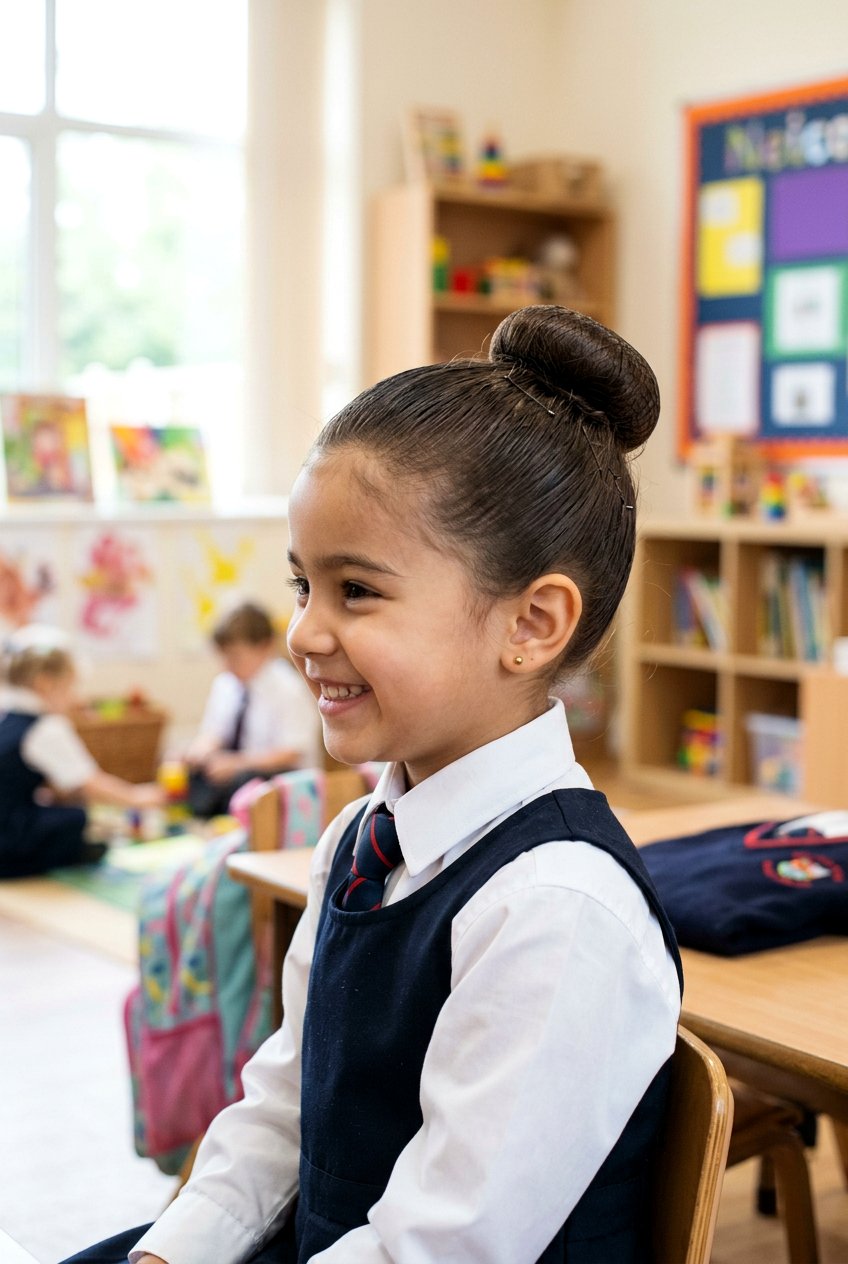 Ballerina Bun - 20 easy school hairstyle for preschool girls - 20 easy school hairstyle for preschool girls