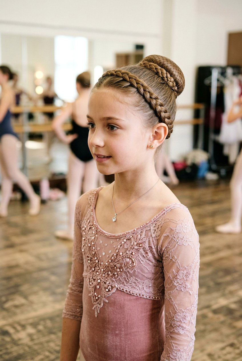 Ballet Bun With Braided Headband For Girls - 20 ballet bun for girls - 20 ballet bun for girls