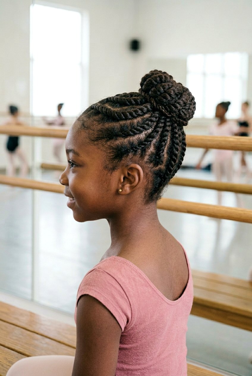 Ballet Bun With Flat Twists For Girls - 20 ballet bun for girls - 20 ballet bun for girls