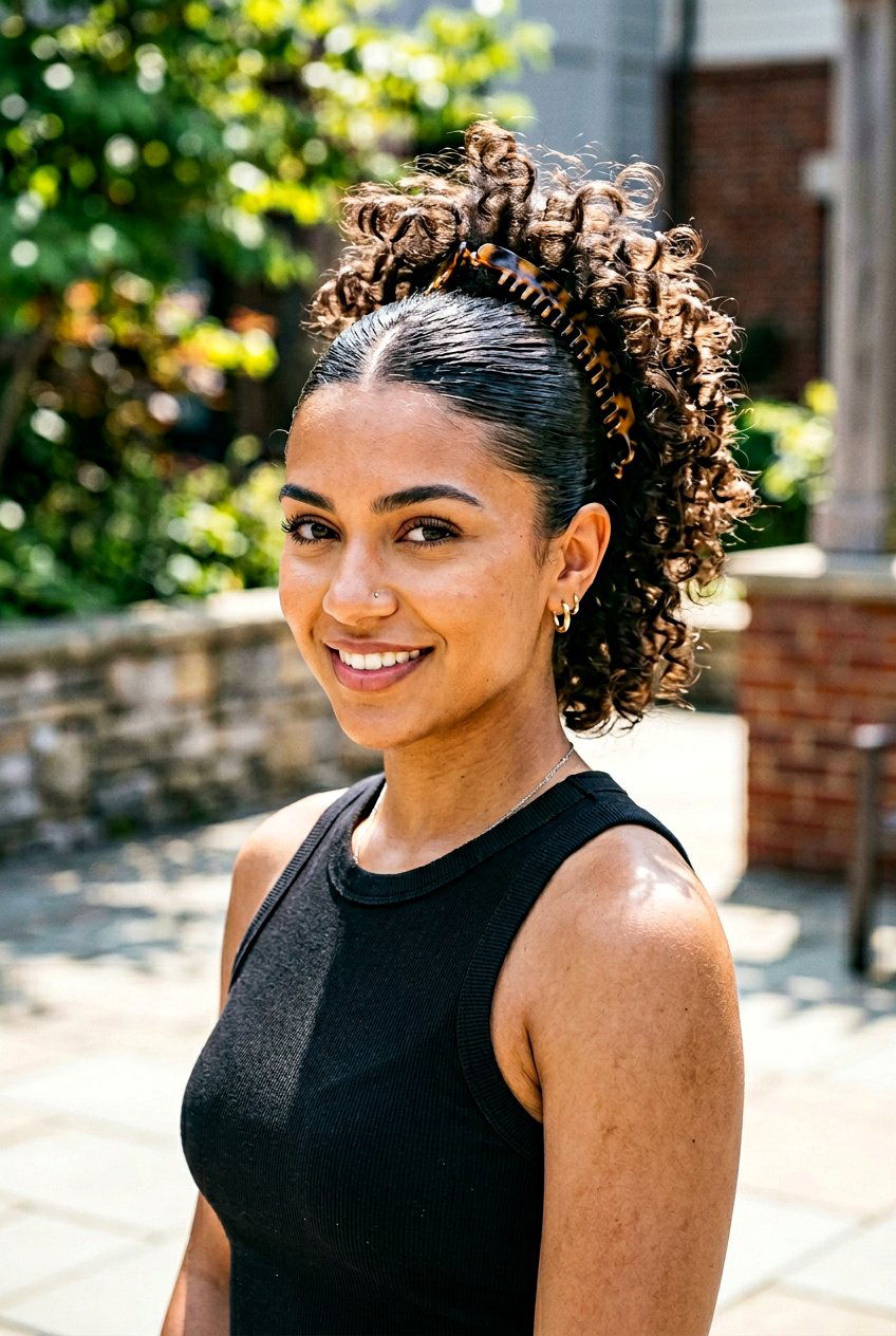 Banana Clip Faux Hawk Hairstyle - 20 banana clip hairstyles - 20 banana clip hairstyles