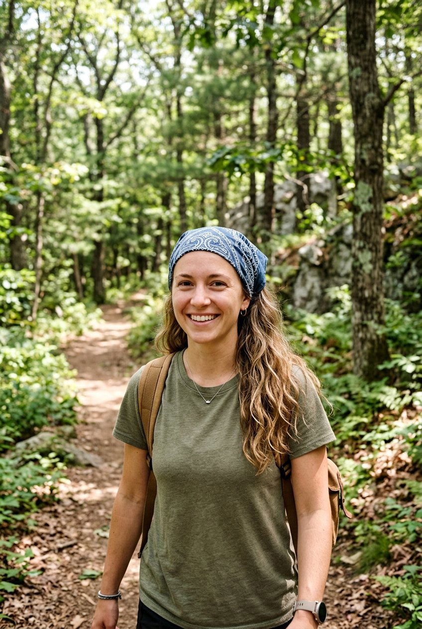 Bandana Camping Hairstyle - 20 camping hairstyles for women - 20 camping hairstyles for women