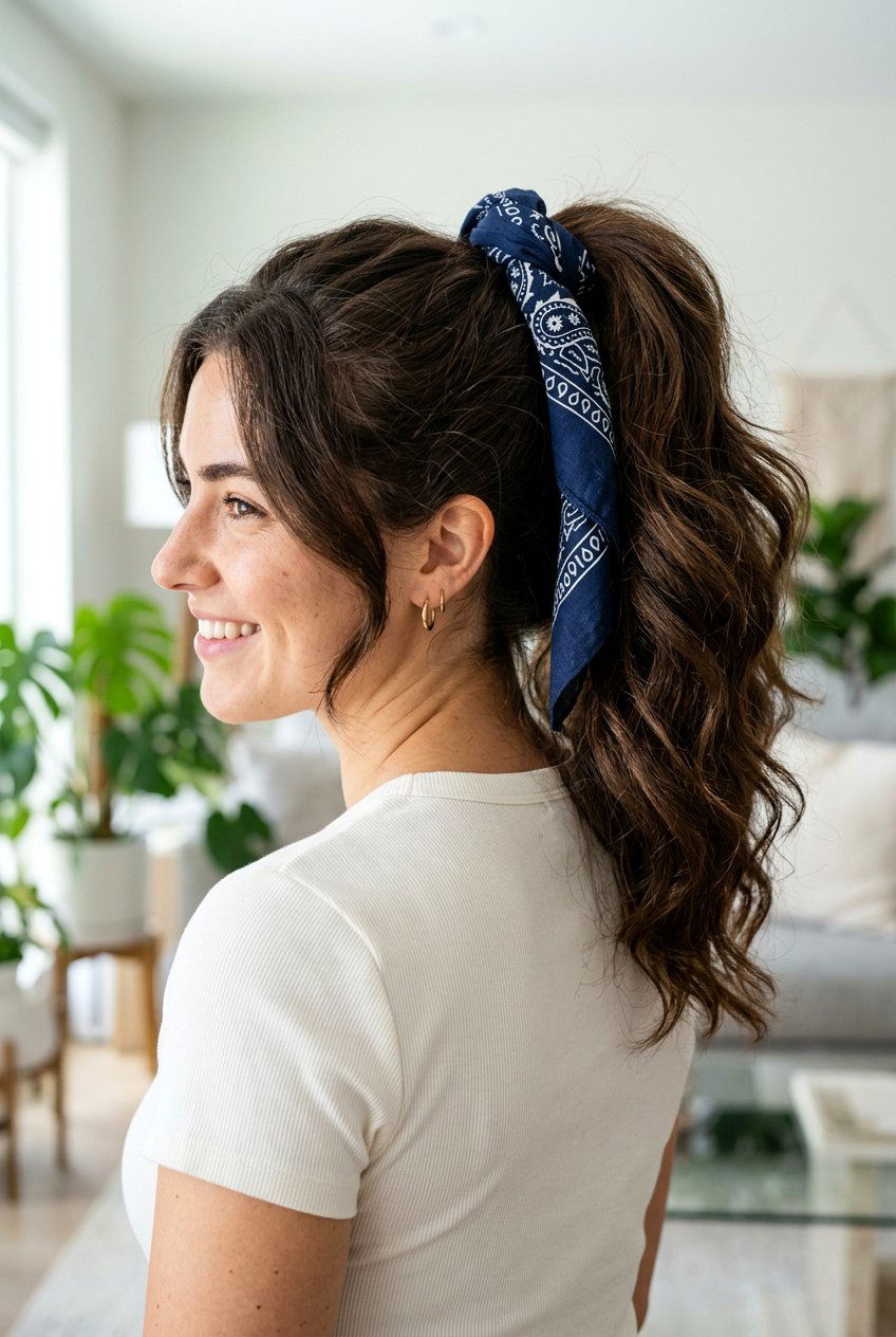Bandana Ponytail For Thick Hair - 20 bandana ponytail hairstyle - 20 bandana ponytail hairstyle