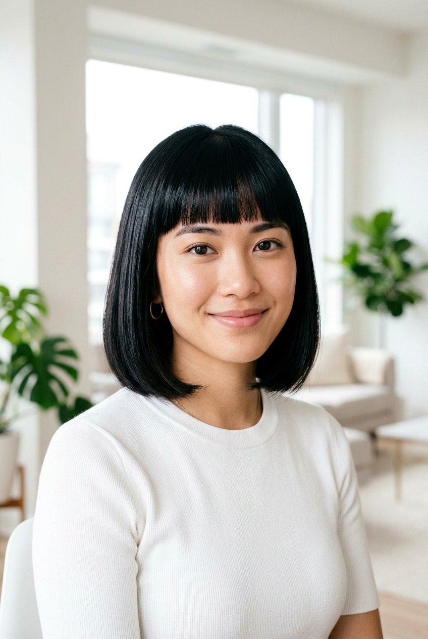 Bangs Glossy Black Bob - 20 glossy black bob haircut - 20 glossy black bob haircut