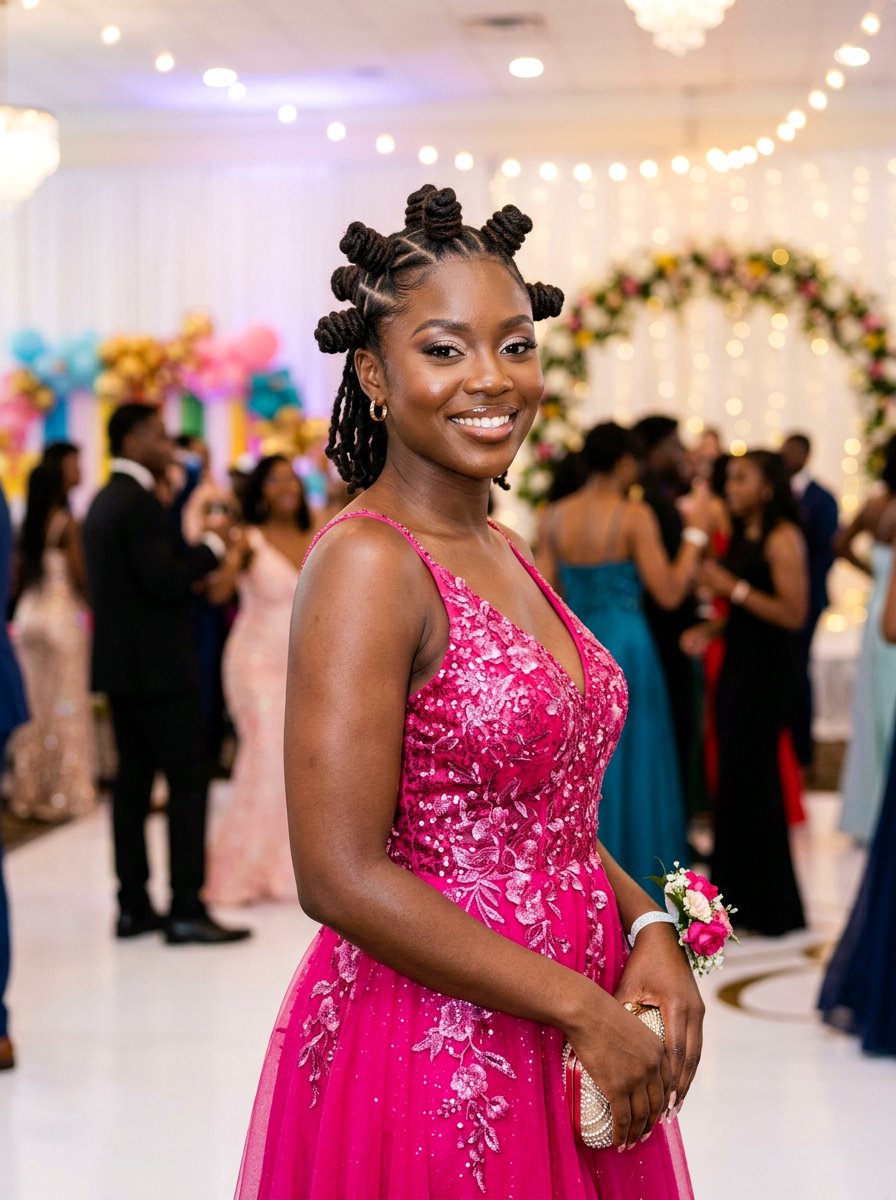 Bantu Knot Locs - 20 prom hairstyles for locs - 20 prom hairstyles for locs