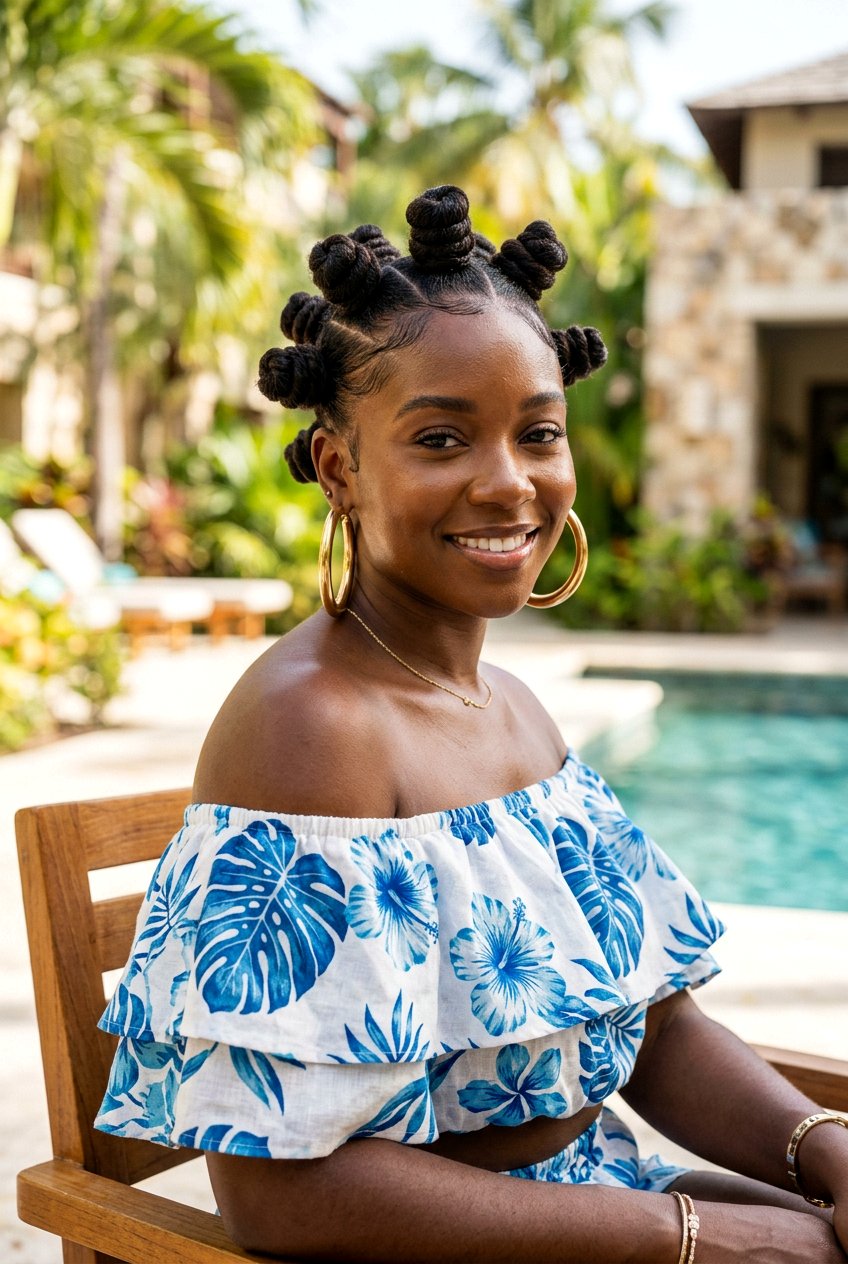 Bantu Knots - 20 black women vacation hairstyle ideas - 20 black women vacation hairstyle ideas