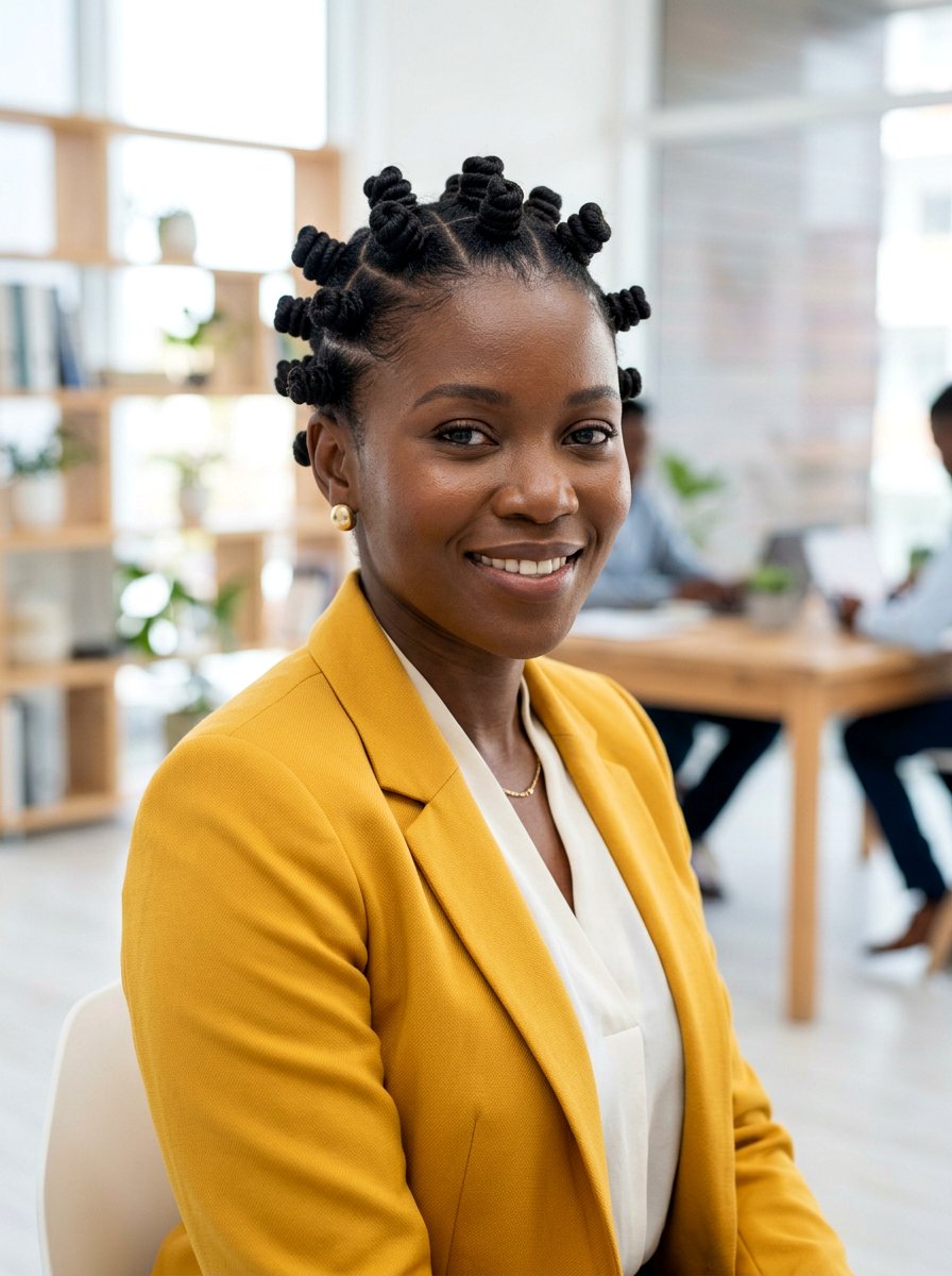 Bantu Knots - 20 office protective styles for black women - 20 office protective styles for black women