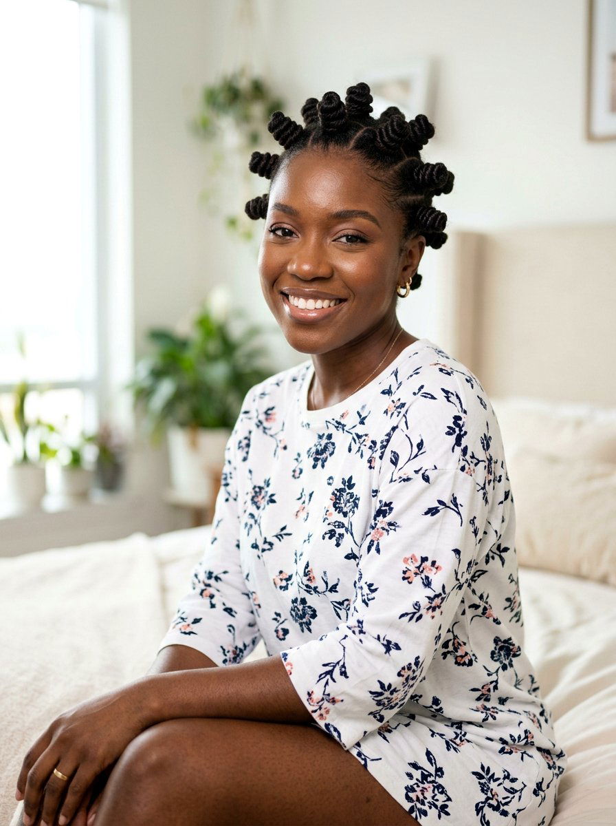 Bantu Knots - 20 overnight styles for curly hair protection - 20 overnight styles for curly hair protection