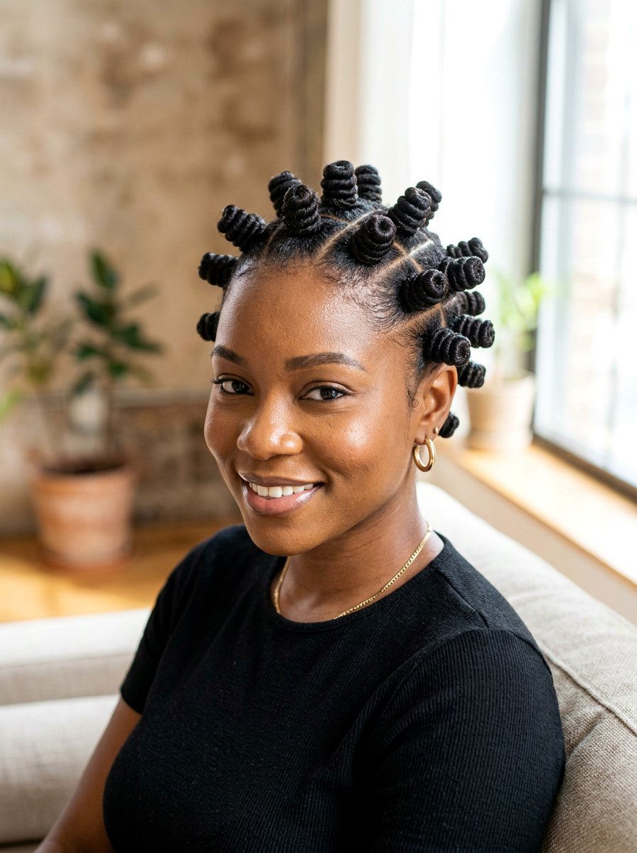 Bantu Knots - 20 overnight styles for natural hair stretch - 20 overnight styles for natural hair stretch
