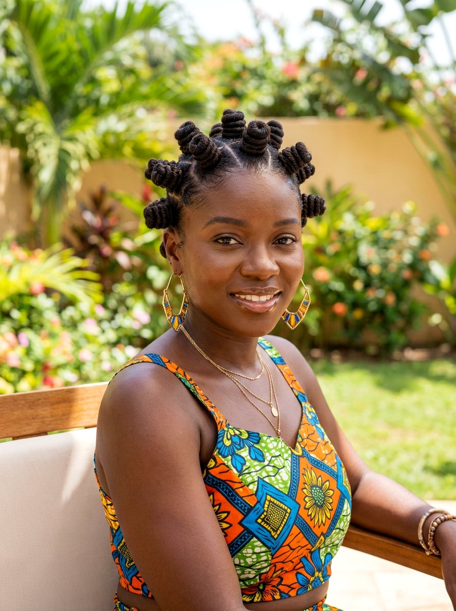 Bantu Knots - 20 summer protective styles for black women - 20 summer protective styles for black women