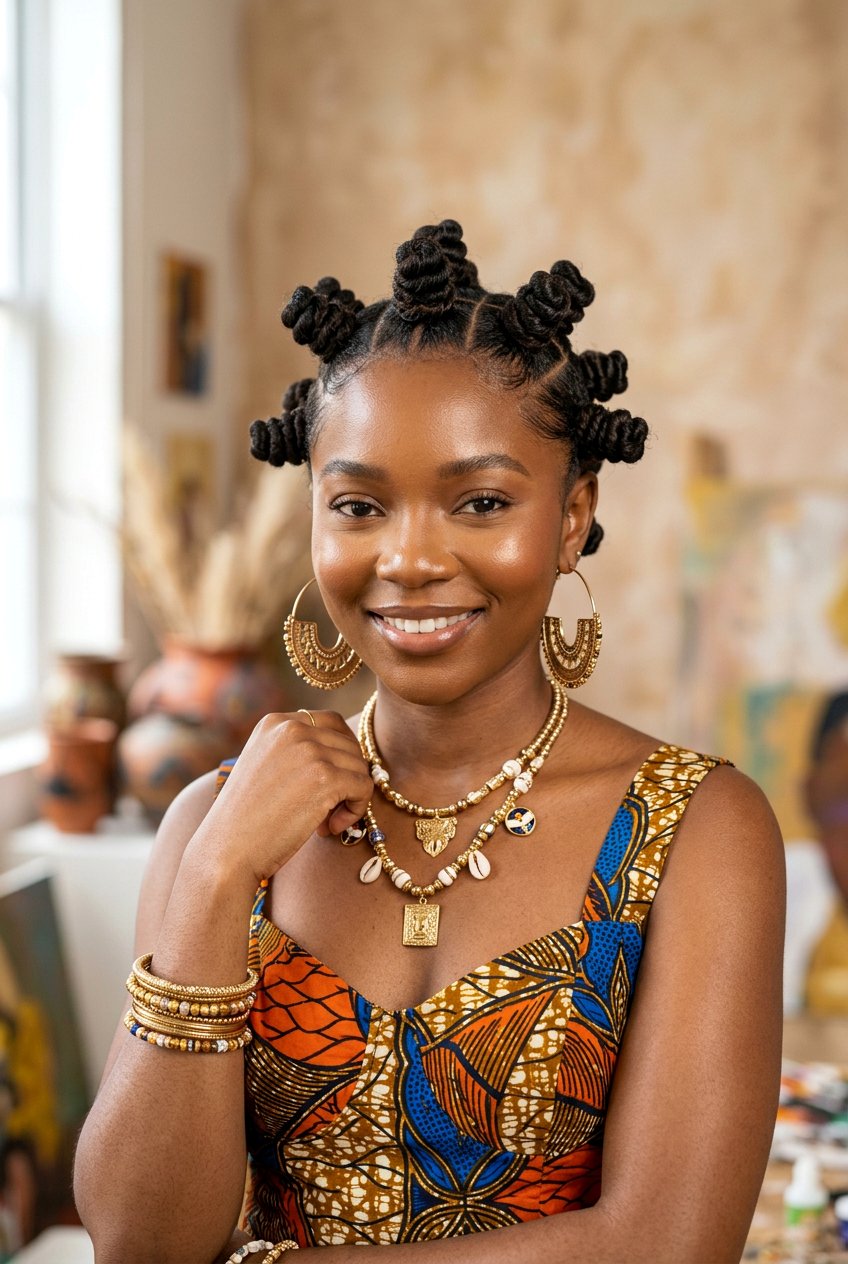 Bantu Knots - 20 natural hairstyle for college girls - 20 natural hairstyle for college girls