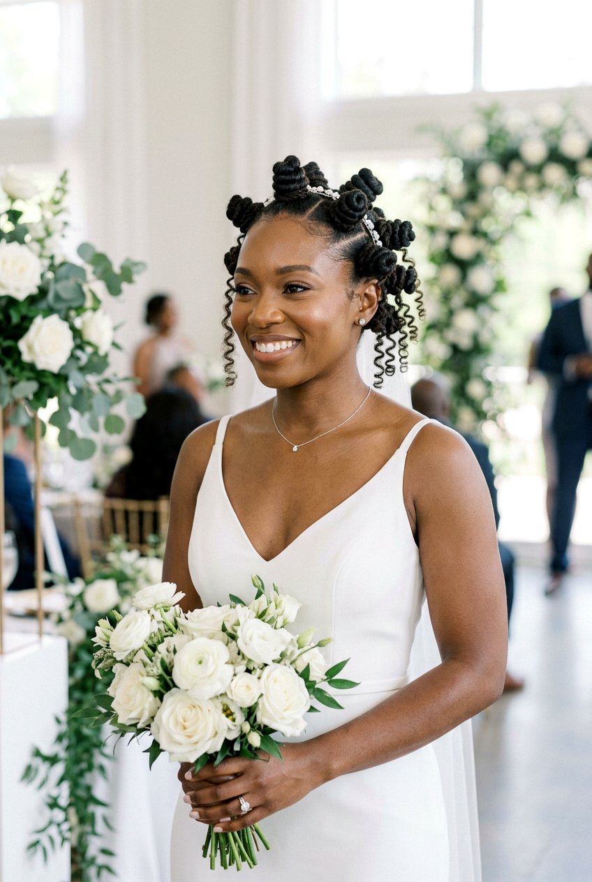 Bantu Knots Bridal Hairstyle - 20 black women bridal hairstyle ideas - 20 black women bridal hairstyle ideas