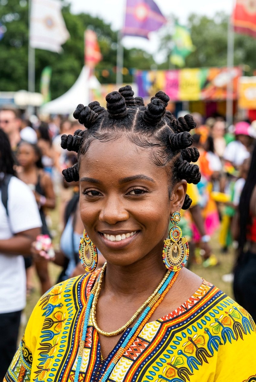 Bantu Knots Festival Hairstyle - 20 festival hairstyles for women - 20 festival hairstyles for women