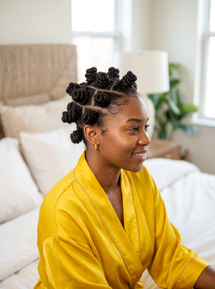 Bantu Knots For Overnight Curls - 20 overnight curls without heat - 20 overnight curls without heat