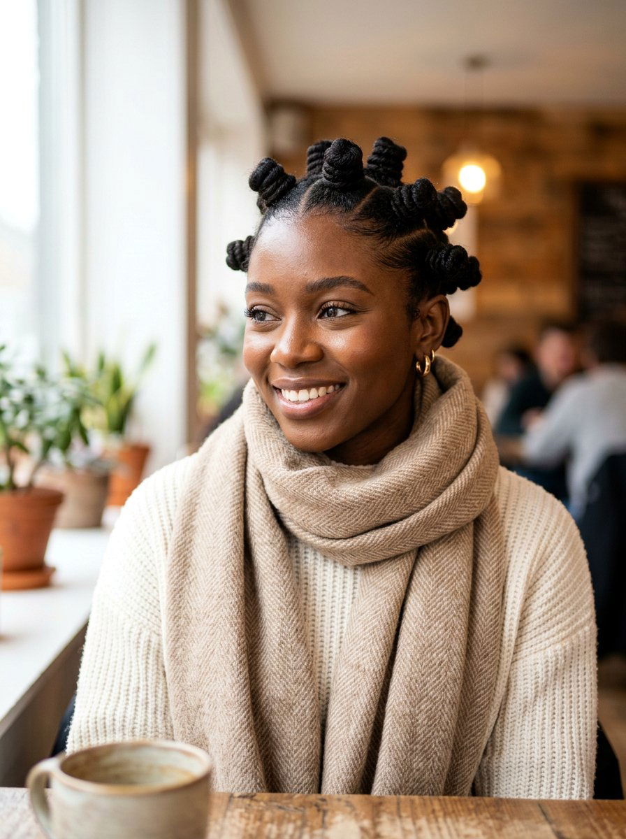 Bantu Knots Natural - 20 winter protective styles for natural hair - 20 winter protective styles for natural hair