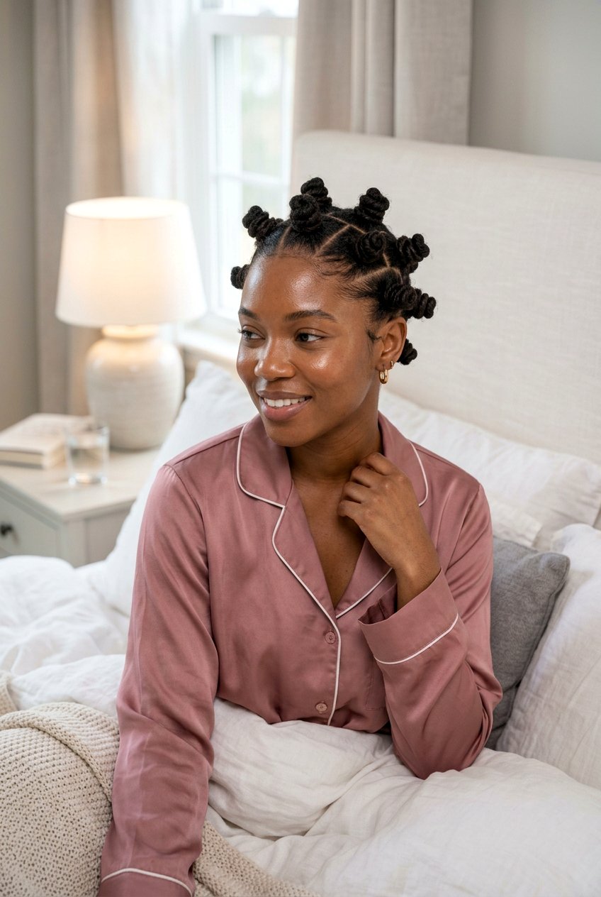 Bantu Knots Overnight - 20 overnight stretch hairstyle for natural hair - 20 overnight stretch hairstyle for natural hair