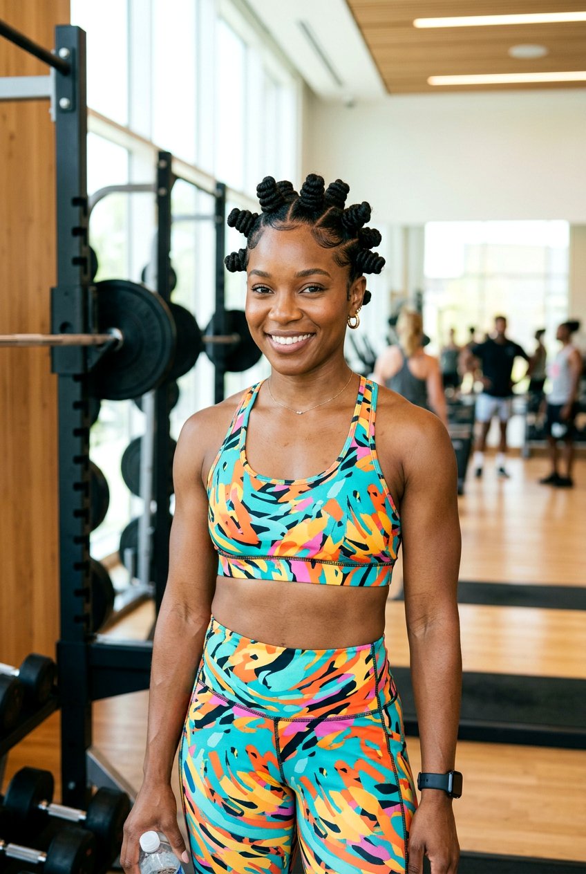 Bantu Knots for Gym - 20 gym protective styles for natural hair - 20 gym protective styles for natural hair