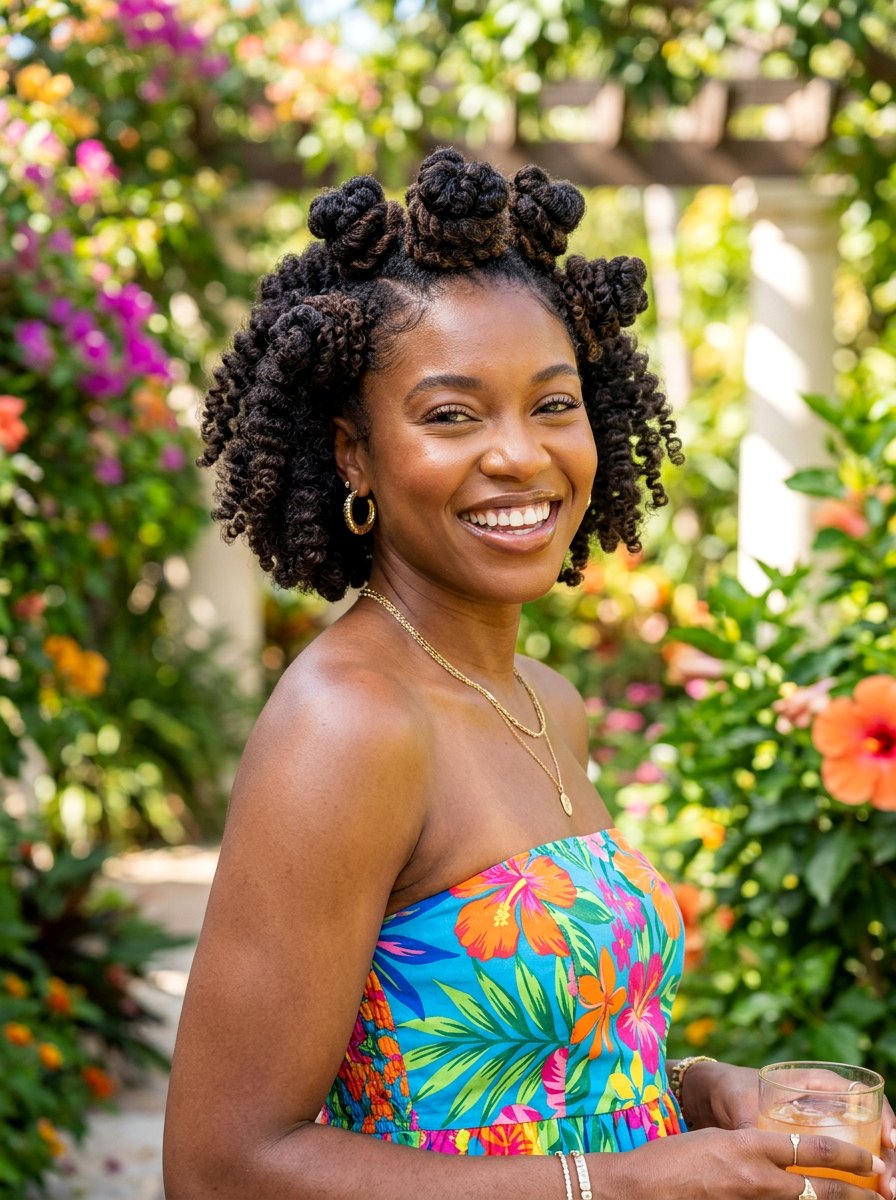 Bantu Knots for Short Hair - 20 no heat curls for bob haircut - 20 no heat curls for bob haircut