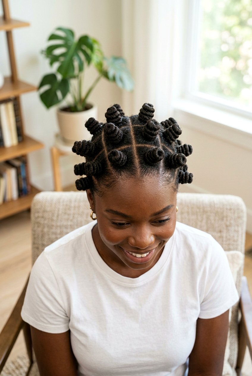 Bantu Knots on Natural Hair - 20 protective styles for shoulder length natural hair - 20 protective styles for shoulder length natural hair