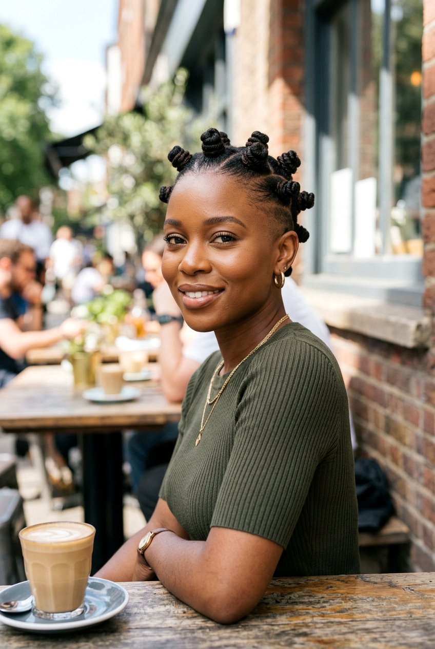 Bantu Knots with Shaved Sides - 20 natural hairstyle with shaved sides - 20 natural hairstyle with shaved sides