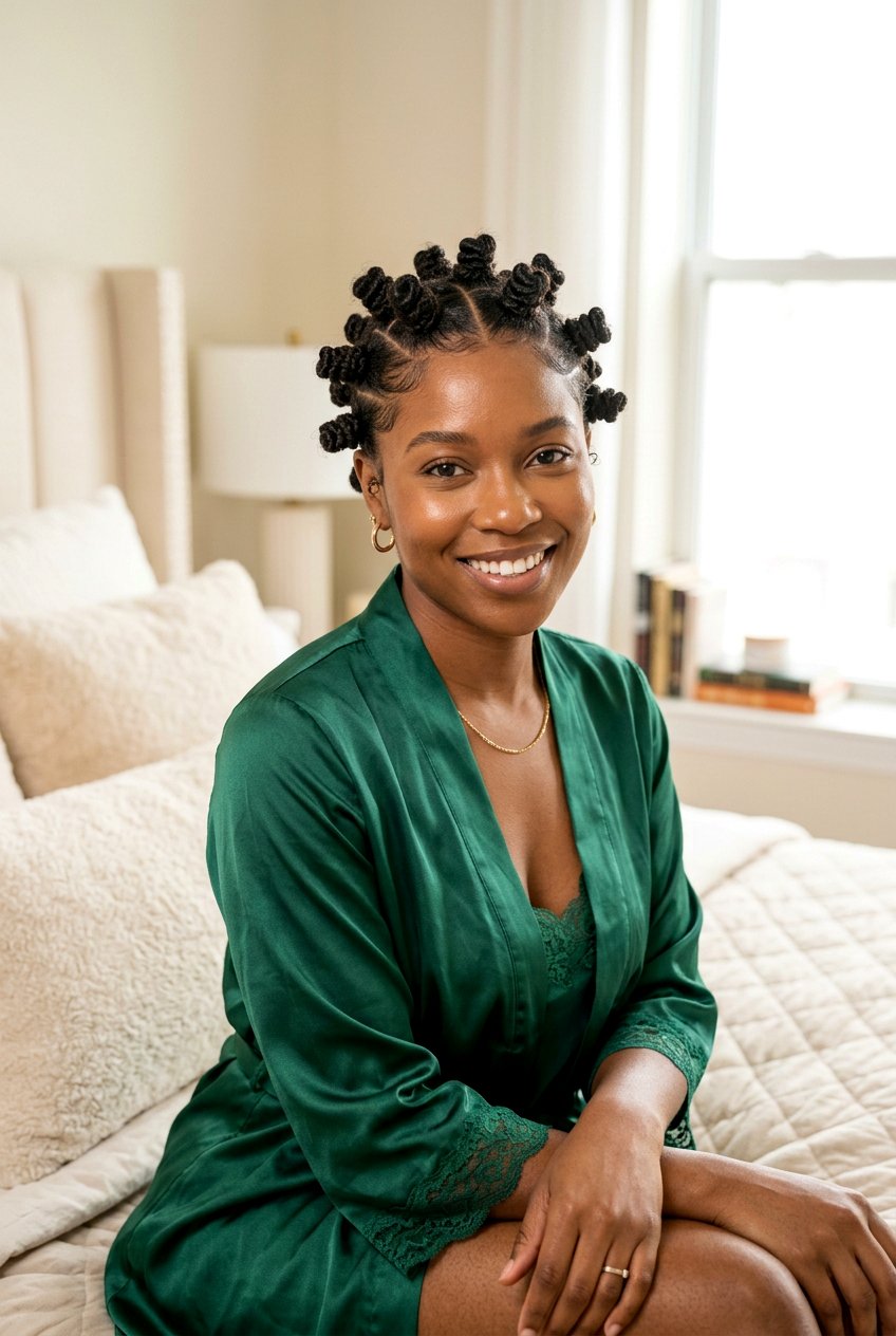 Bantu Knots - 20 bonnet hairstyle for curly hair - 20 bonnet hairstyle for curly hair