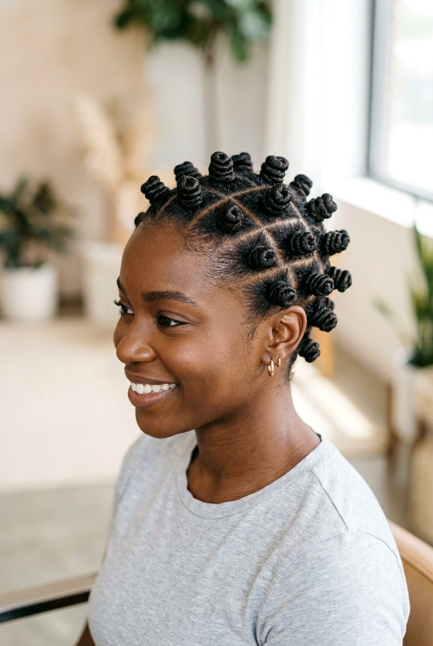 Bantu knots - 20 afro hairstyles for women - 20 afro hairstyles for women