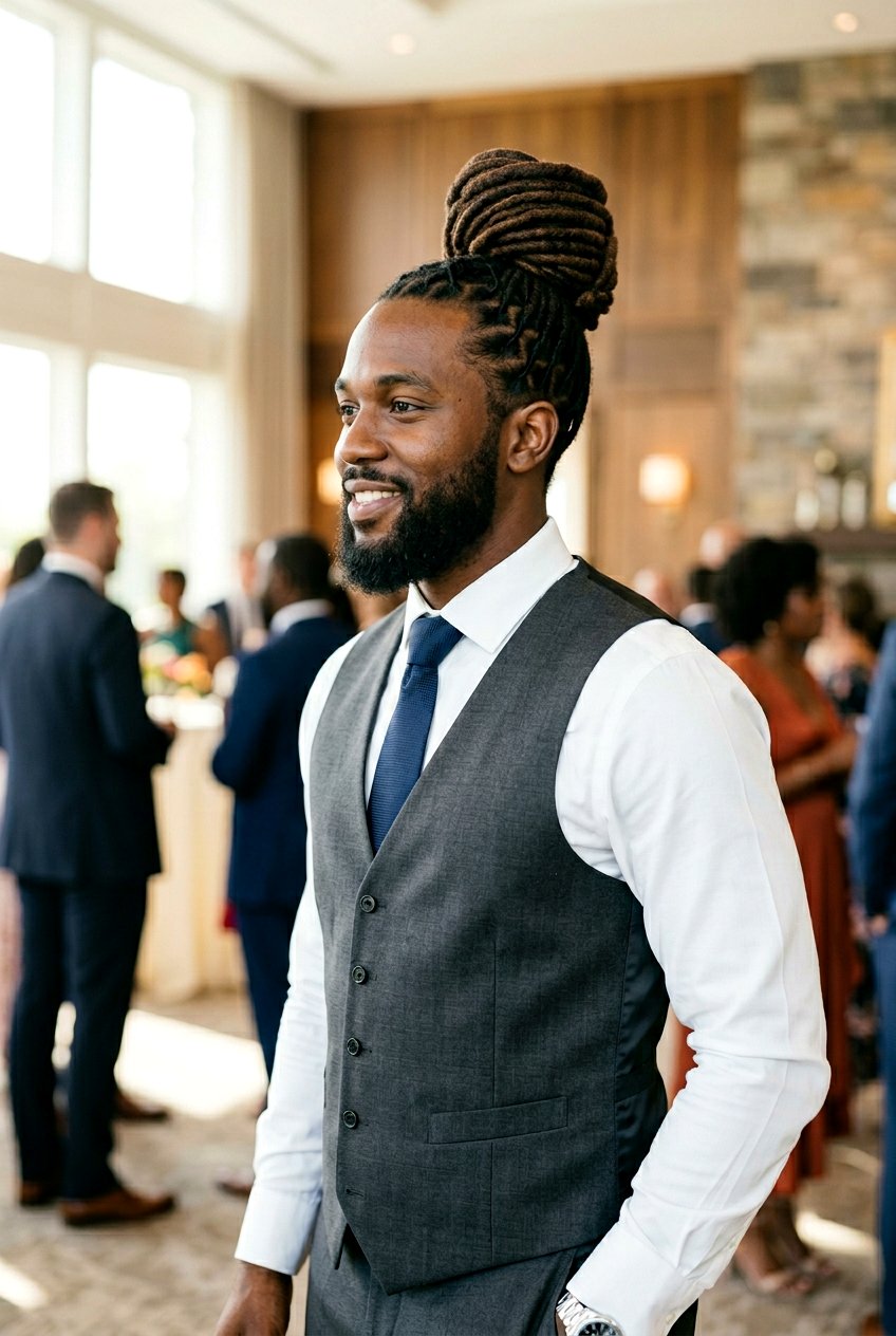 Barrel Roll Dread Bun - 20 dread bun hairstyle men - 20 dread bun hairstyle men