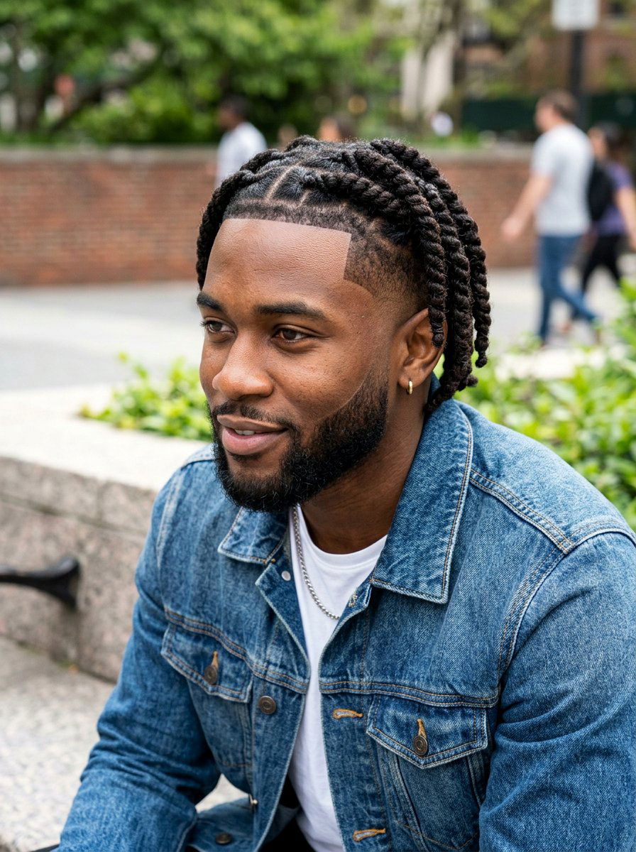 Barrel Twist Starter Locs With Fade - 20 starter locs with fade - 20 starter locs with fade