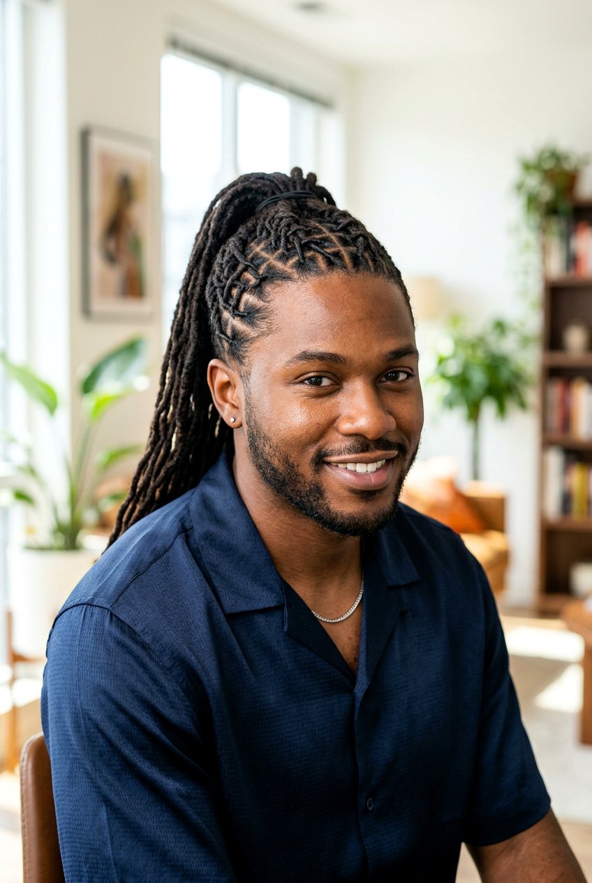 20 Powerful And Masculine Long Loc Styles For Black Men