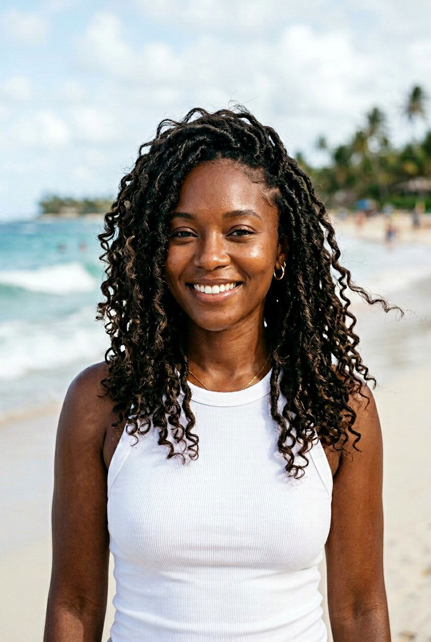 Beach Curl Crochet Hair - 20 crochet braids for black women - 20 crochet braids for black women