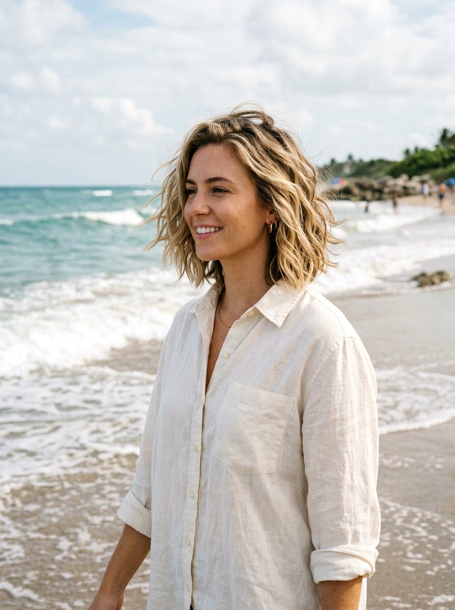 Beach Waves Undone Bob Haircut - 20 undone bob haircut - 20 undone bob haircut