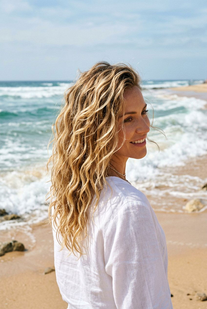 Beach Waves With Highlights - 20 beach wave hairstyles - 20 beach wave hairstyles