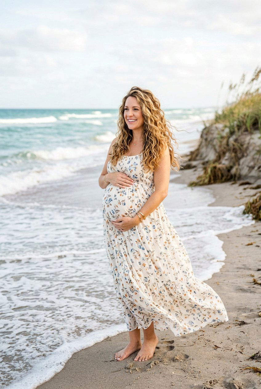 Beachy Curl Maternity Photoshoot Hair - 20 maternity shoot curls hairstyle - 20 maternity shoot curls hairstyle