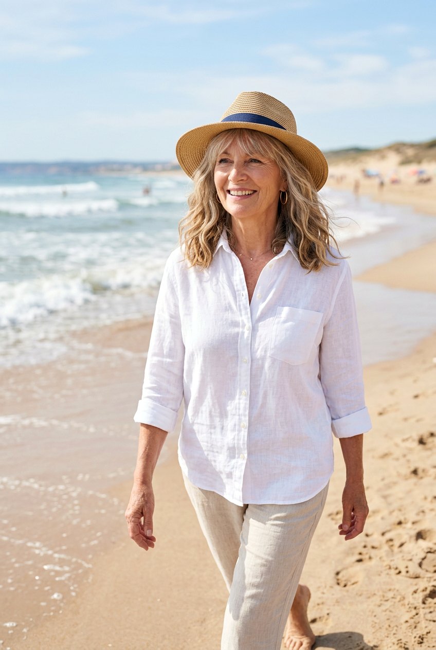 Beachy Lob With Soft Fringe - 20 bob haircut with soft fringe for older women - 20 bob haircut with soft fringe for older women