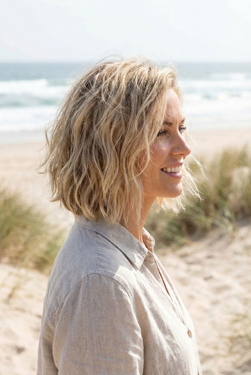 Beachy Waves Bob - 20 hairstyles for wavy hair - 20 hairstyles for wavy hair