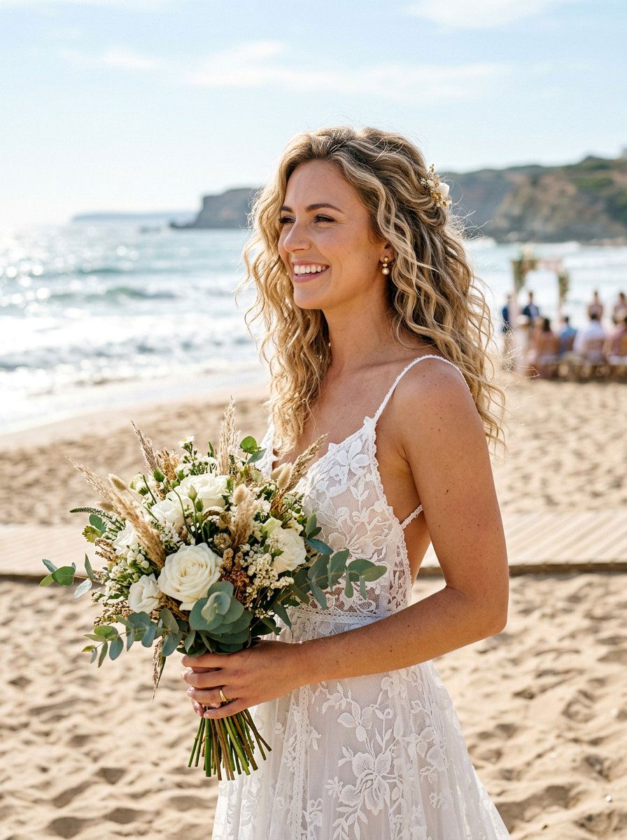 Beachy Waves Hairstyle - 20 pre wedding shoot hairstyles - 20 pre wedding shoot hairstyles