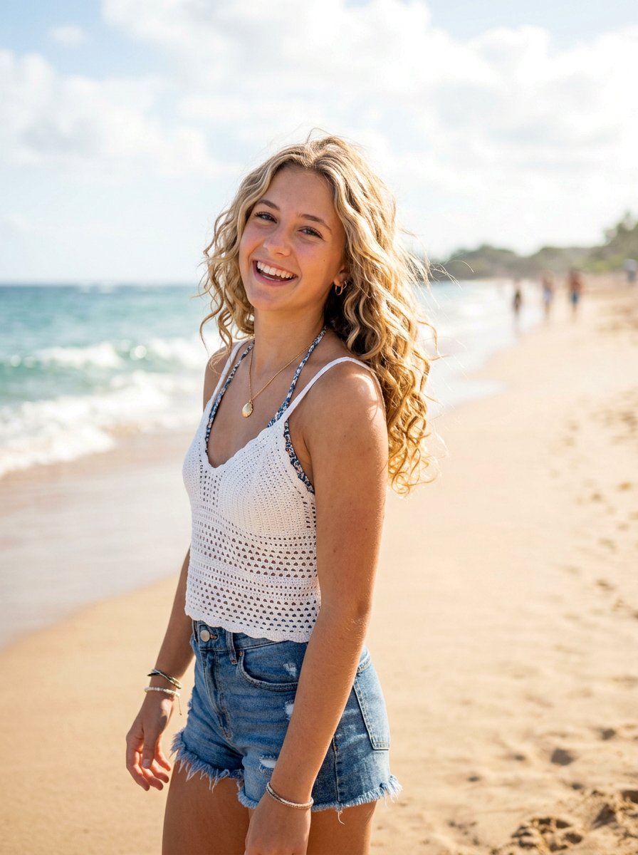 Beachy Waves With Curls - 20 teen girls picture day hairstyle with curls - 20 teen girls picture day hairstyle with curls