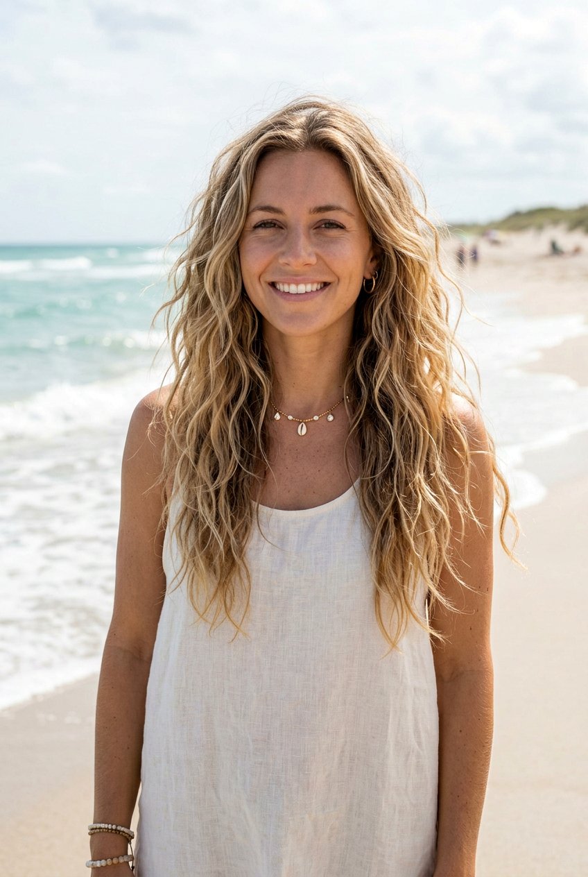 Beachy Waves With Long Choppy Layers - 20 choppy layers for long hair - 20 choppy layers for long hair